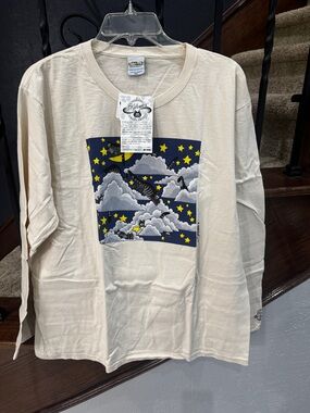 XXL New NWT B.Kliban Crazy Shirts Hawaii Long Sleeve Tee with Starry Cloud Sky